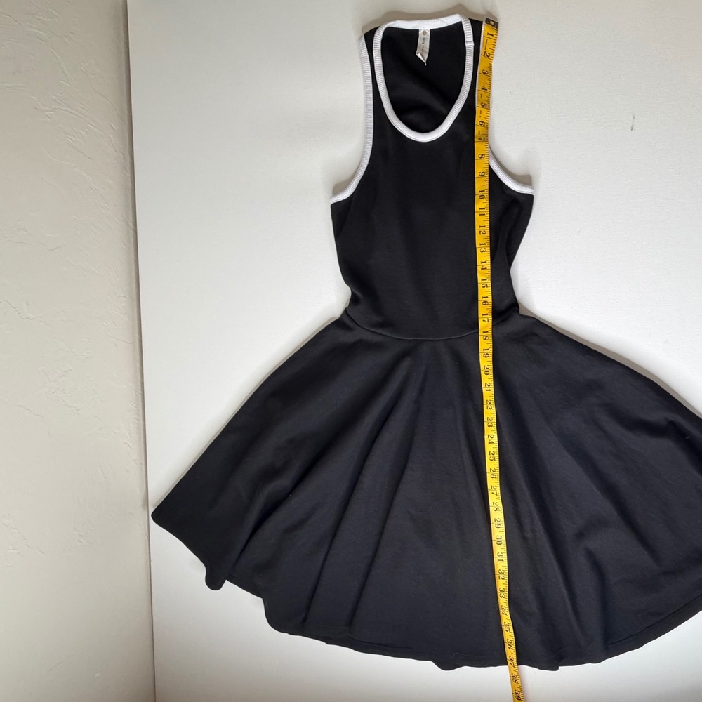 Daily Practice Anthropologie Cutout Fit and Flare Dress Small Black Ribbed Knit - Picture 10 of 13